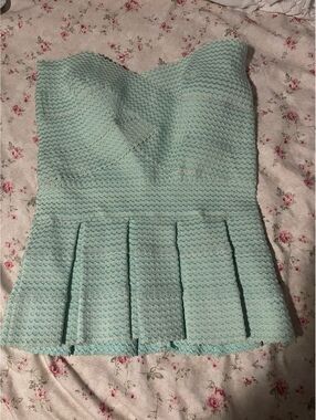 1980’s Aqua Textured Knit Top